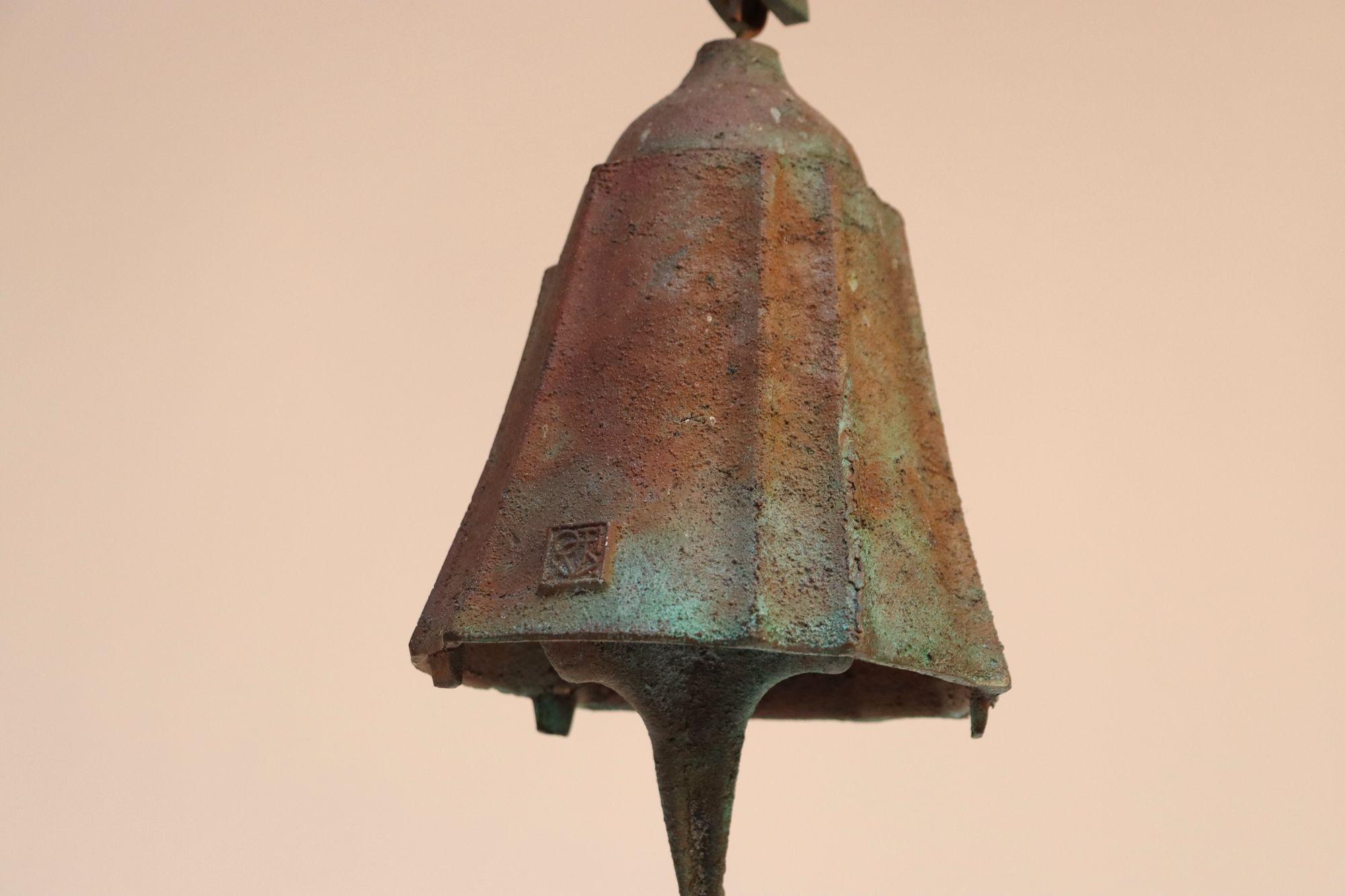 Grande cloche / carillon de vent en bronze vert-de-gris Paolo Soleri pour Arconsanti en vente 10