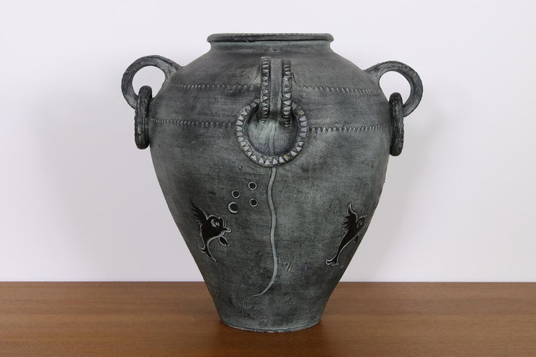 Large Midcentury Vintage Ceramic, 1950s Spanish Vase Partenon, Spain