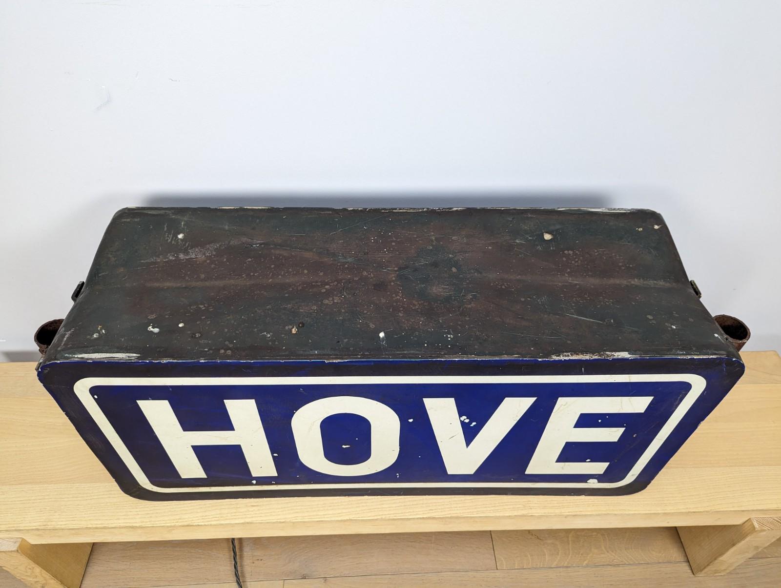 Large Midcentury Vintage 'Hove' Advertising Light Box For Sale 3