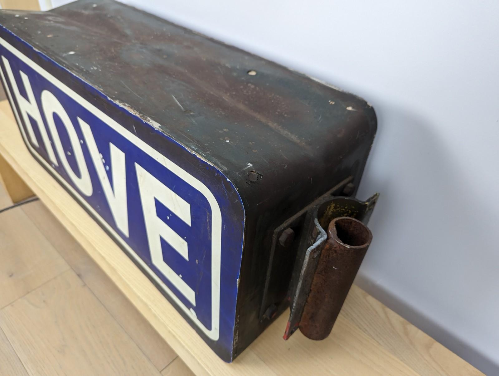 Large Midcentury Vintage 'Hove' Advertising Light Box For Sale 7
