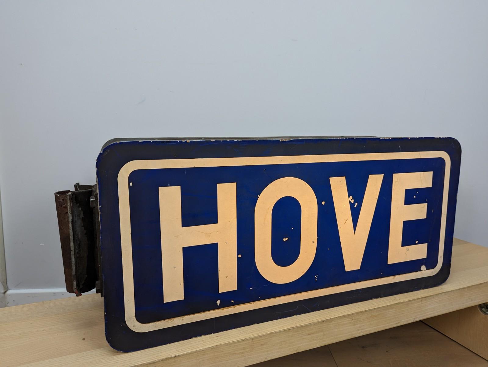 British Large Midcentury Vintage 'Hove' Advertising Light Box For Sale
