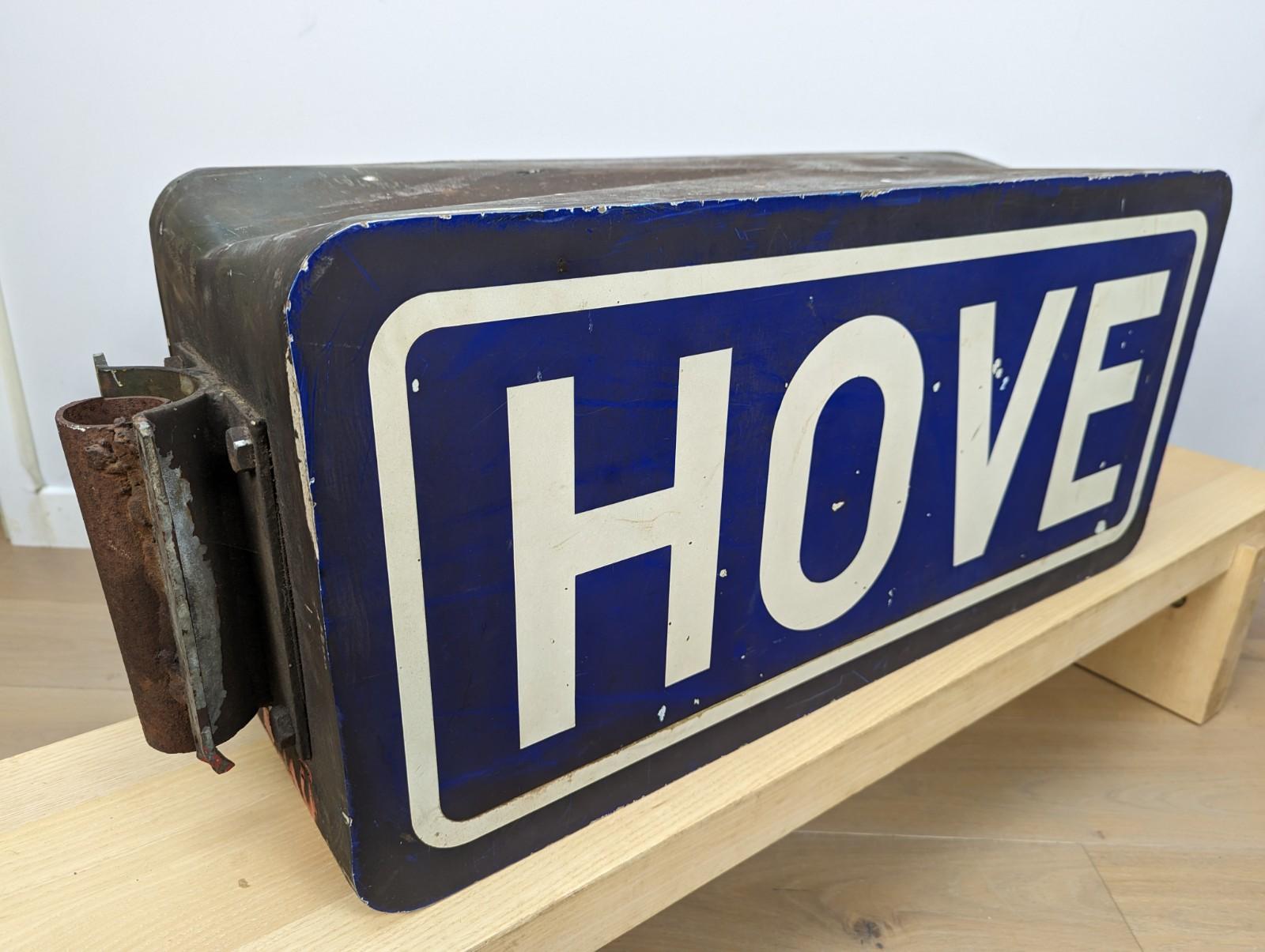 Late 20th Century Large Midcentury Vintage 'Hove' Advertising Light Box For Sale