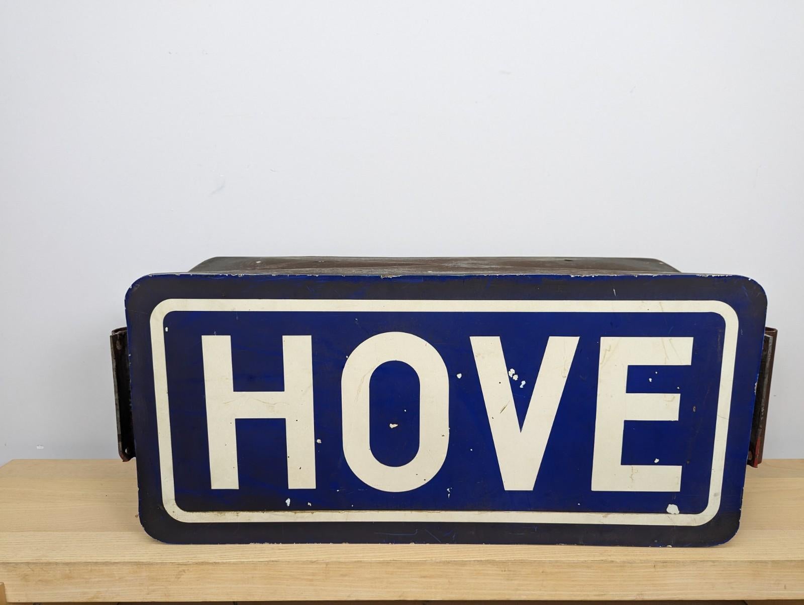 Large Midcentury Vintage 'Hove' Advertising Light Box For Sale 2