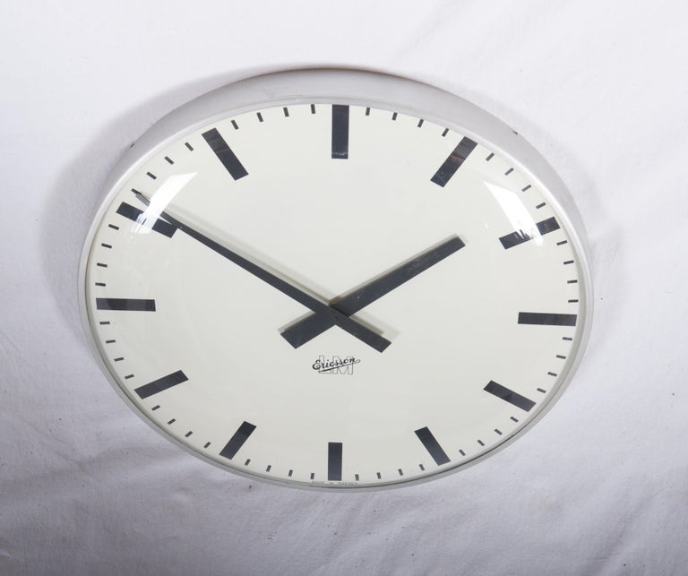 Large Midcentury Wall Clock By Lm Ericsson For Sale At 1stdibs
