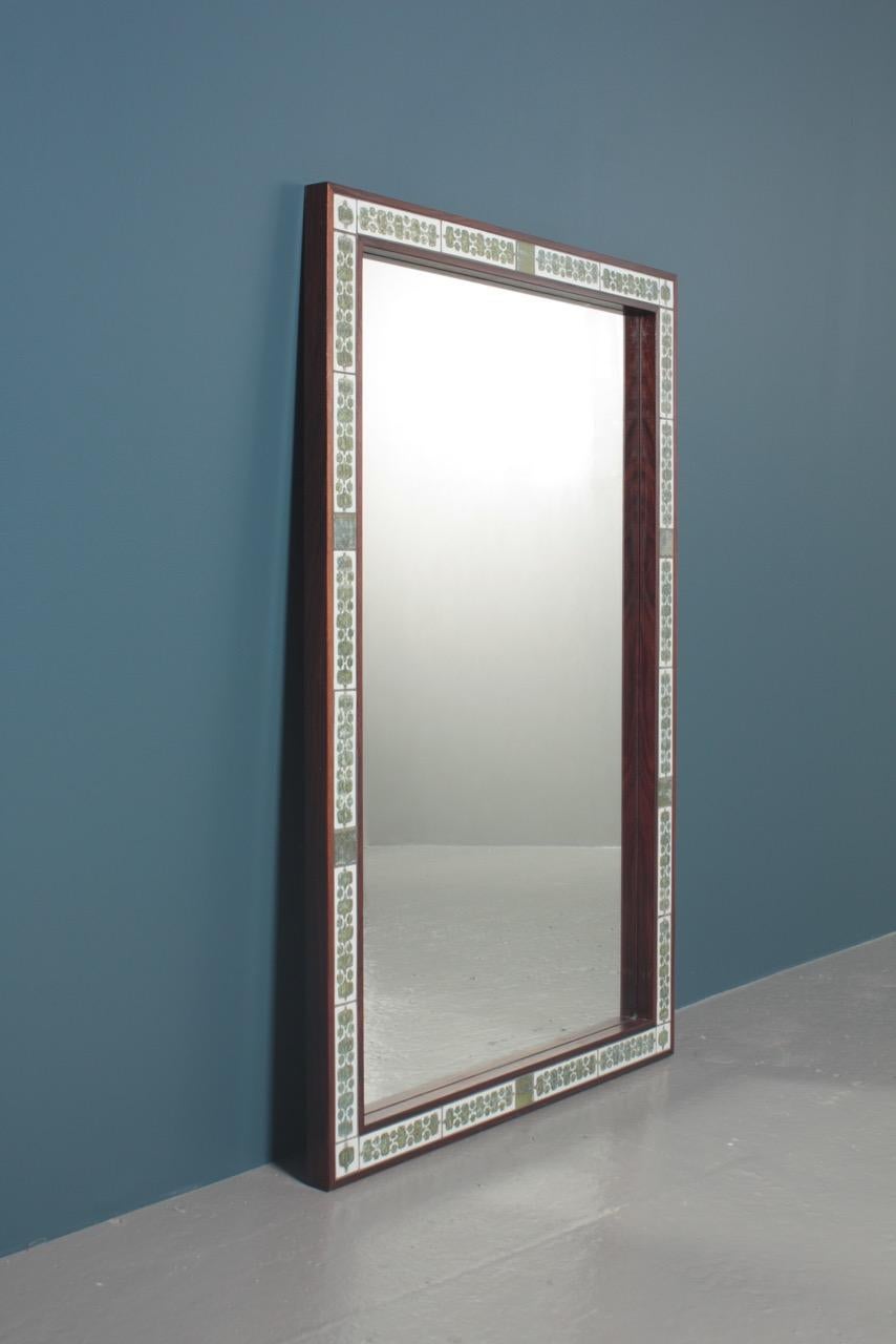 Large Midcentury Wall Mirror by Royal Copenhagen, Danish Design, 1960s 1