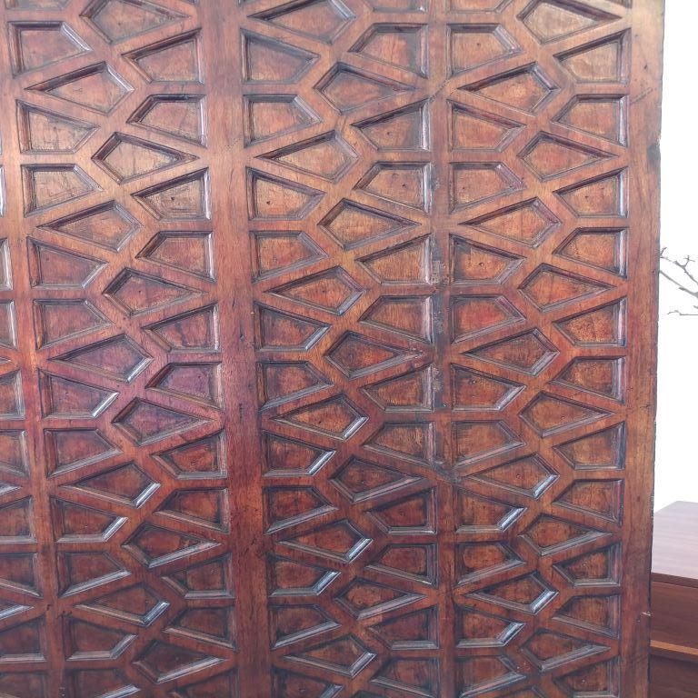 Large Midcentury Walnut Screen or Room Divider 1