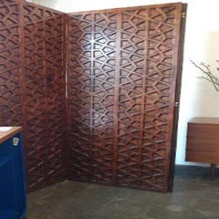 Large Midcentury Walnut Screen or Room Divider