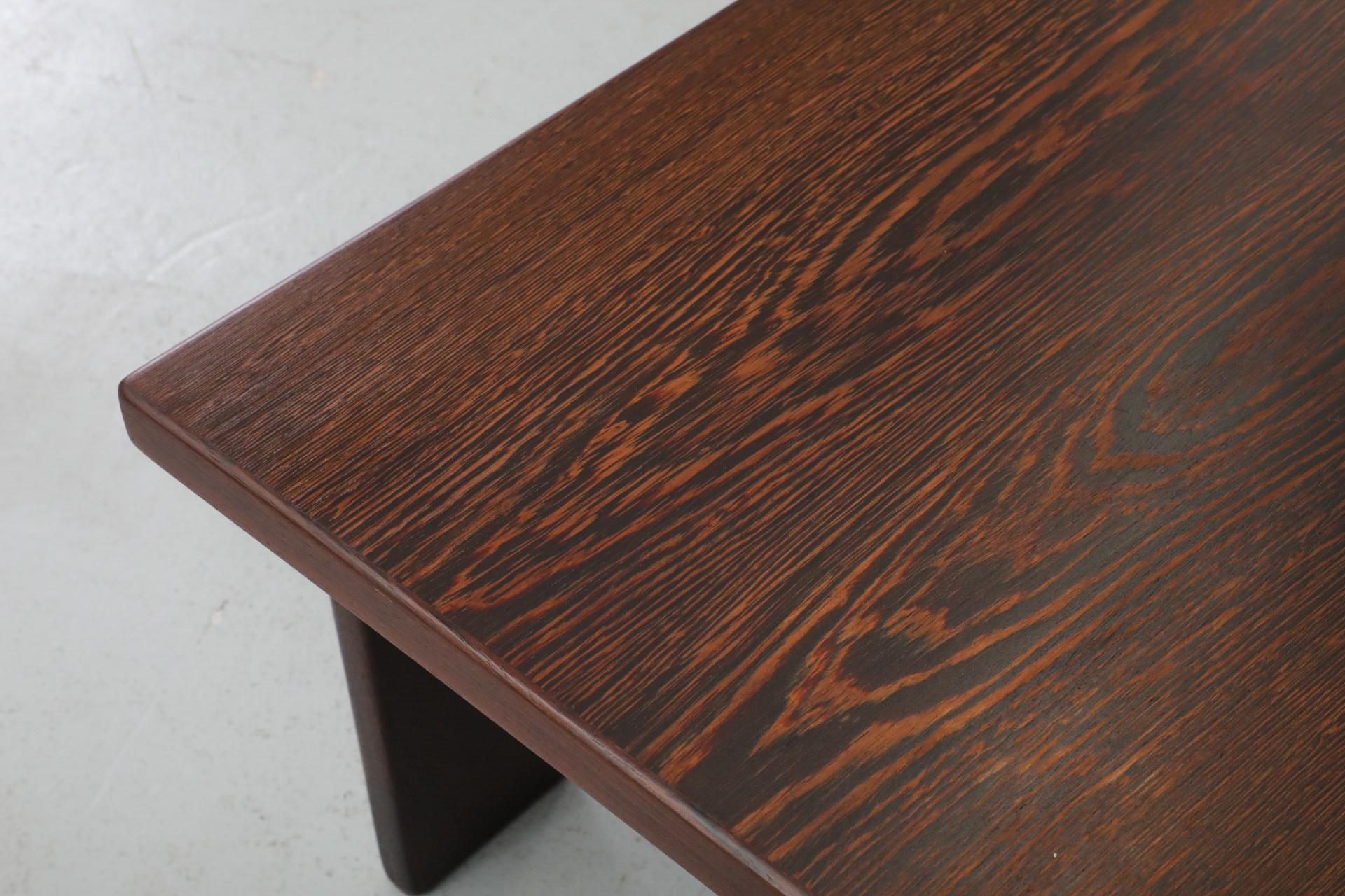 Large Mid-Century Wenge Coffee Table with Asymmetrical Legs by Martin Visser 6