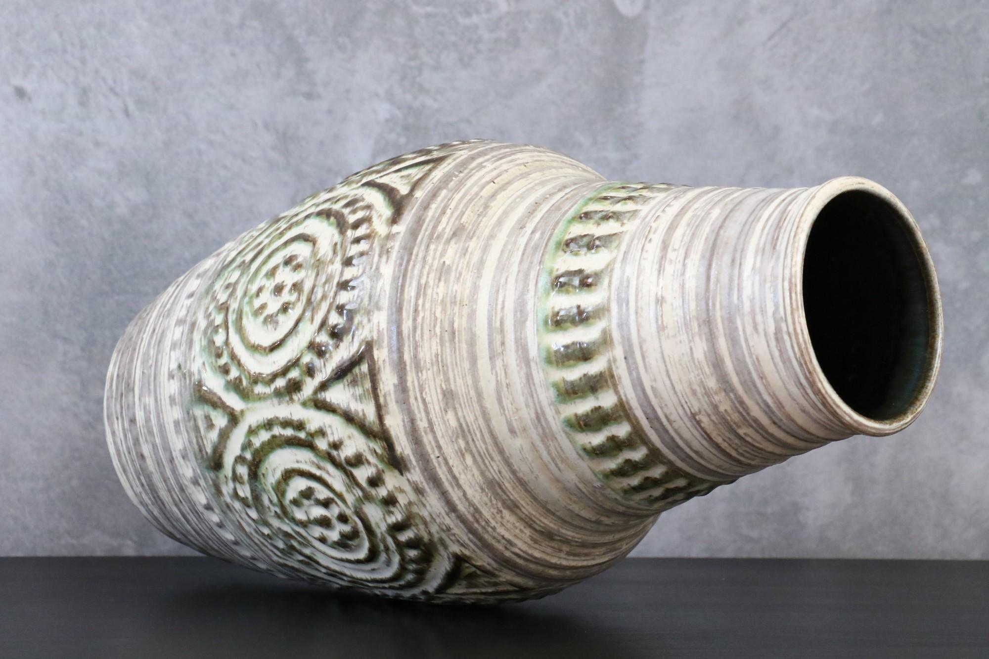 Large Mid-Century West Germany Vase 116 Grey Ceramic Vase, 1950s 4