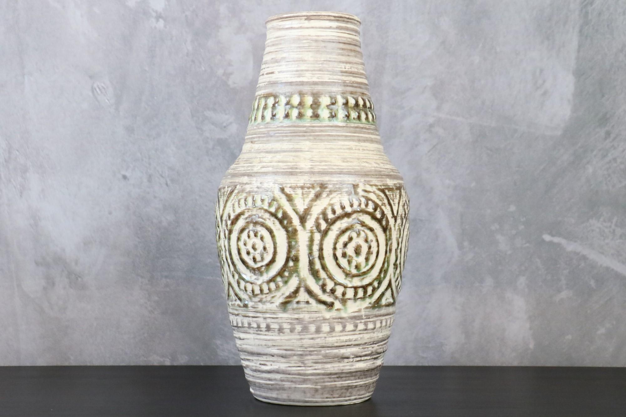 Mid-Century Modern Large Mid-Century West Germany Vase 116 Grey Ceramic Vase, 1950s