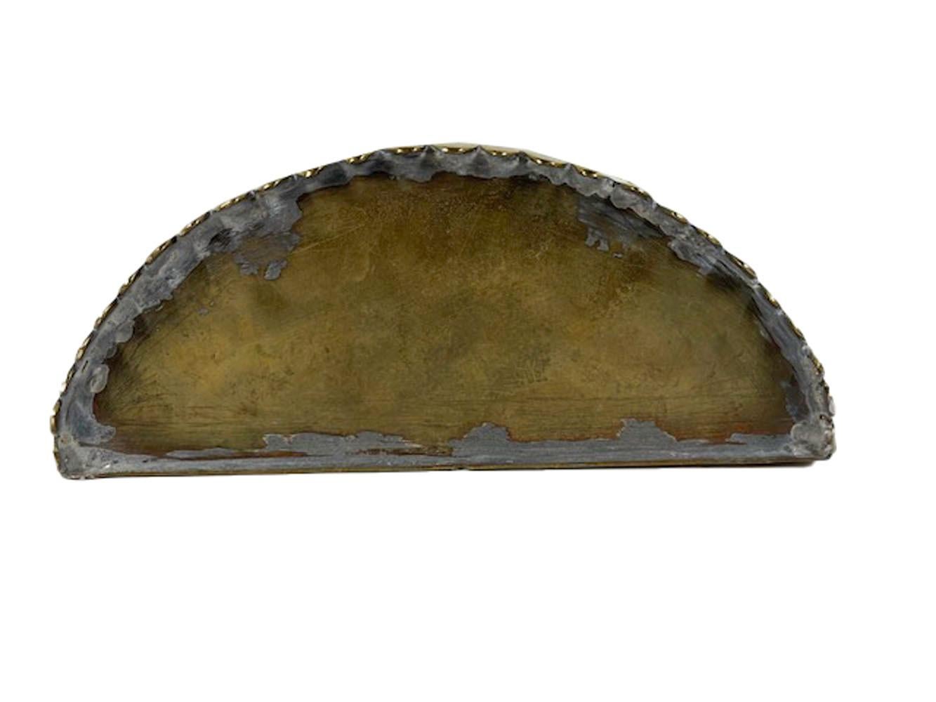 Cast Large Mid-Nineteenth Century Pierced Brass Wall Pocket or Tidy