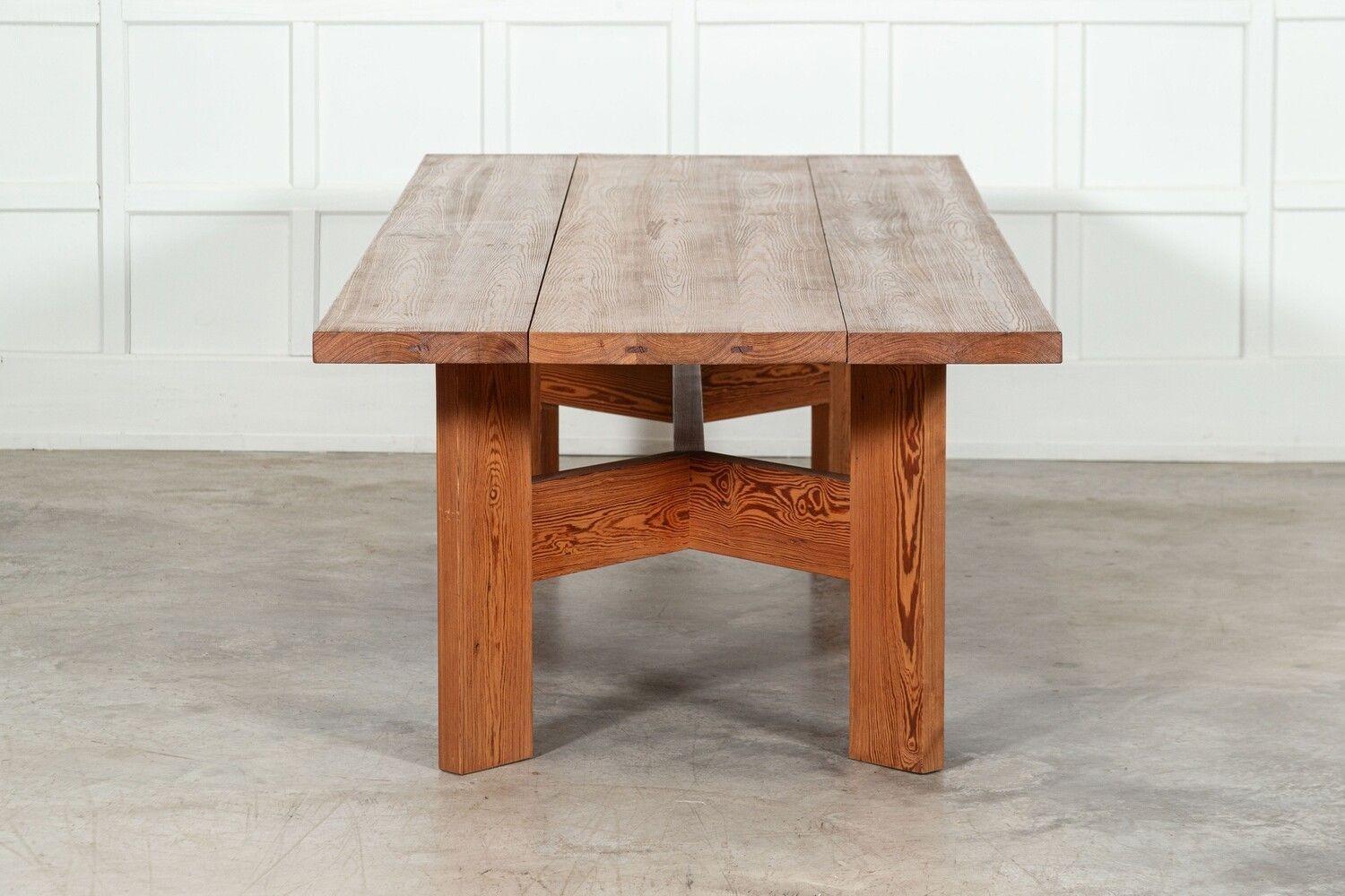circa Mid 20thC
MidC English Pine Refectory Table / Desk
sku 1644
W243 x D105 x H71 cm