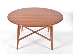 Large Midcentury 1950s Gordon Russell Round Circular Teak Dining Table 8-seater