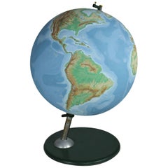 Large Midcentury 3D Globe