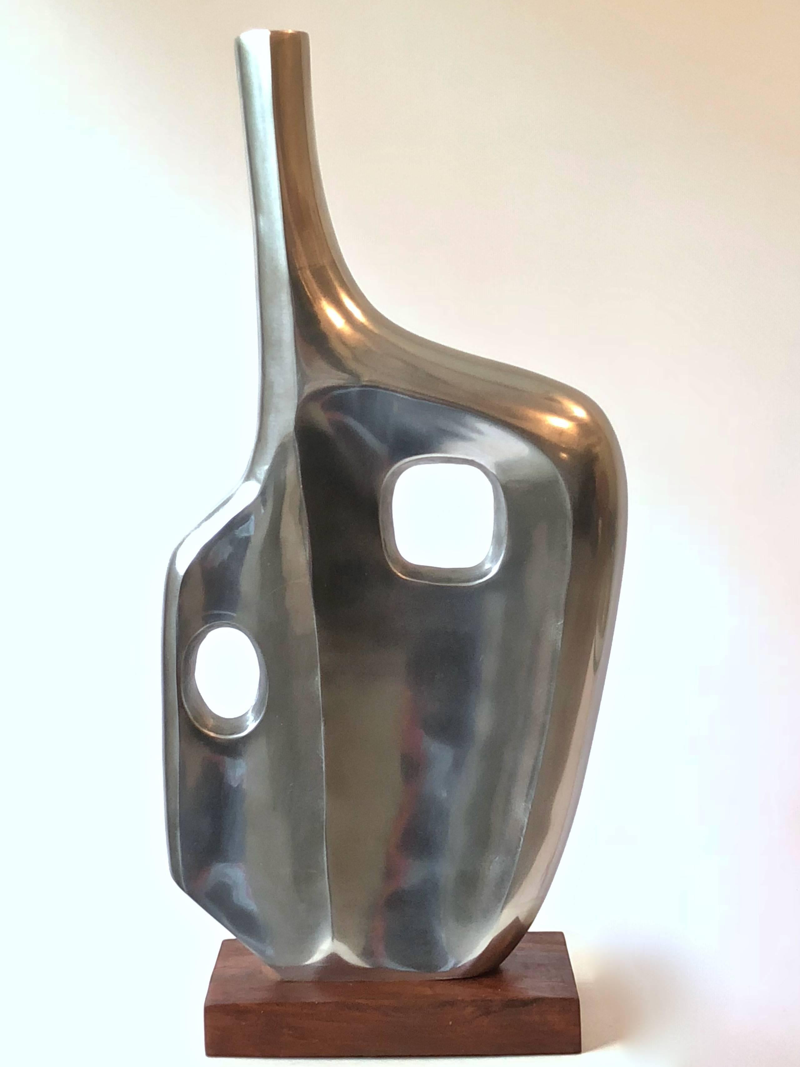 Mid-Century Modern Large Midcentury Style Abstract Chrome Sculpture in the Style of Dorothy Dehner