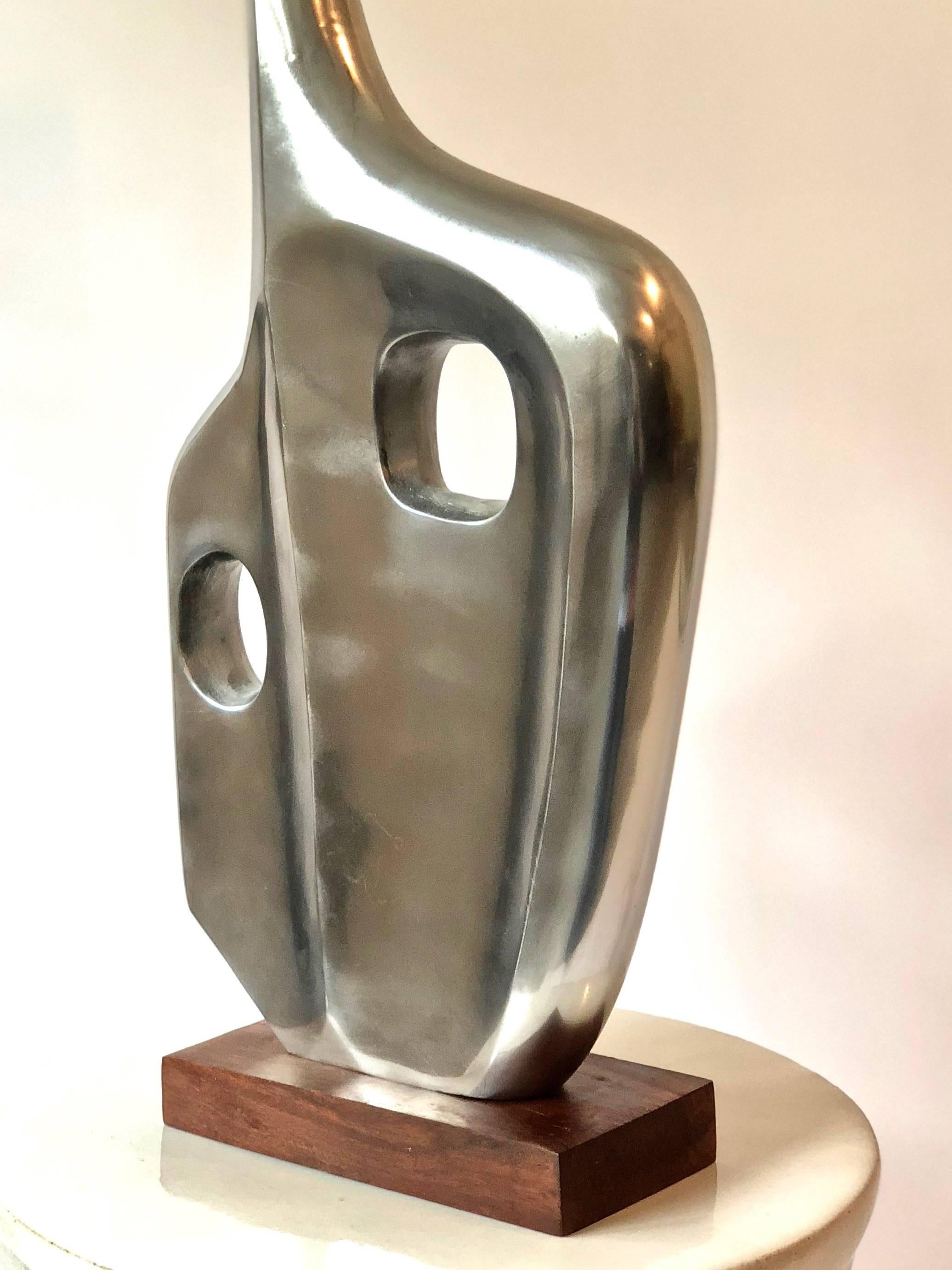 20th Century Large Midcentury Style Abstract Chrome Sculpture in the Style of Dorothy Dehner