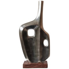 Large Midcentury Style Abstract Chrome Sculpture in the Style of Dorothy Dehner