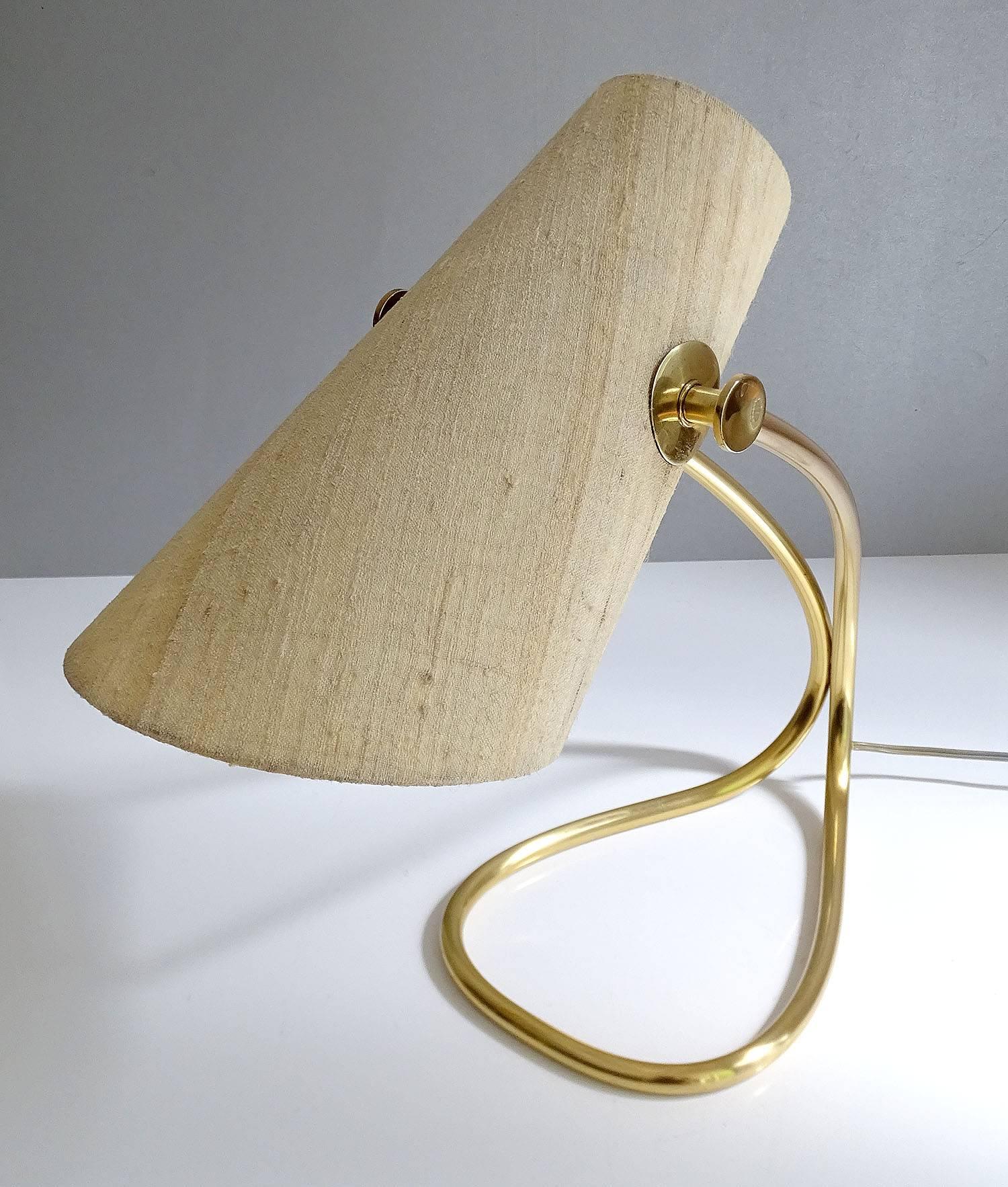 Large MidCentury Austrian Adjustable Nikoll Brass Desk Table Lamp,  1960s  im Angebot 4