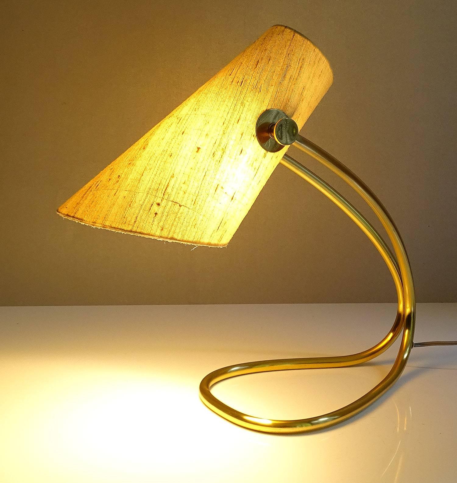 Mid-Century Modern Large MidCentury Austrian Adjustable Nikoll Brass Desk Table Lamp,  1960s  For Sale