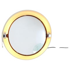 Grand miroir rétroéclairé mi-siècle Allibert, Italie, 1970
