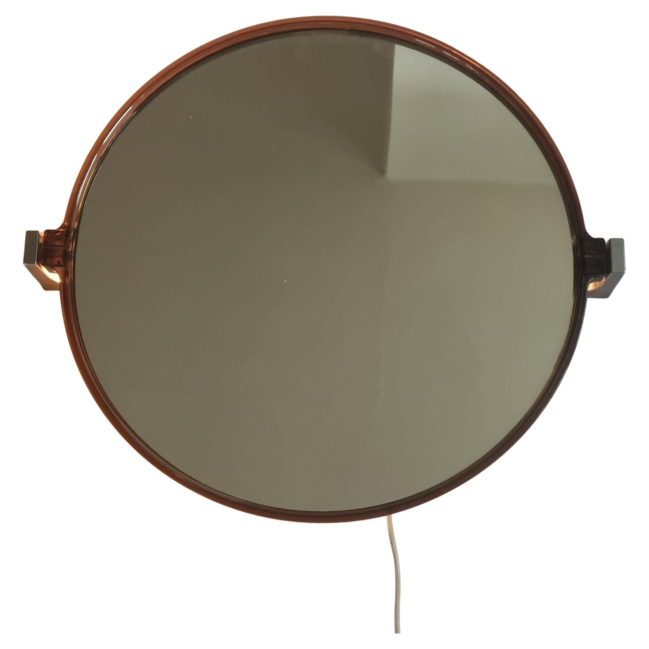 Mid-Century Modern Large Mid-Century Backlit Mirror Italy, 1970s