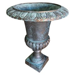 Large Midcentury Bronze Finish Urn