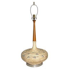 Vintage Large Midcentury Brutalist Table Lamp
