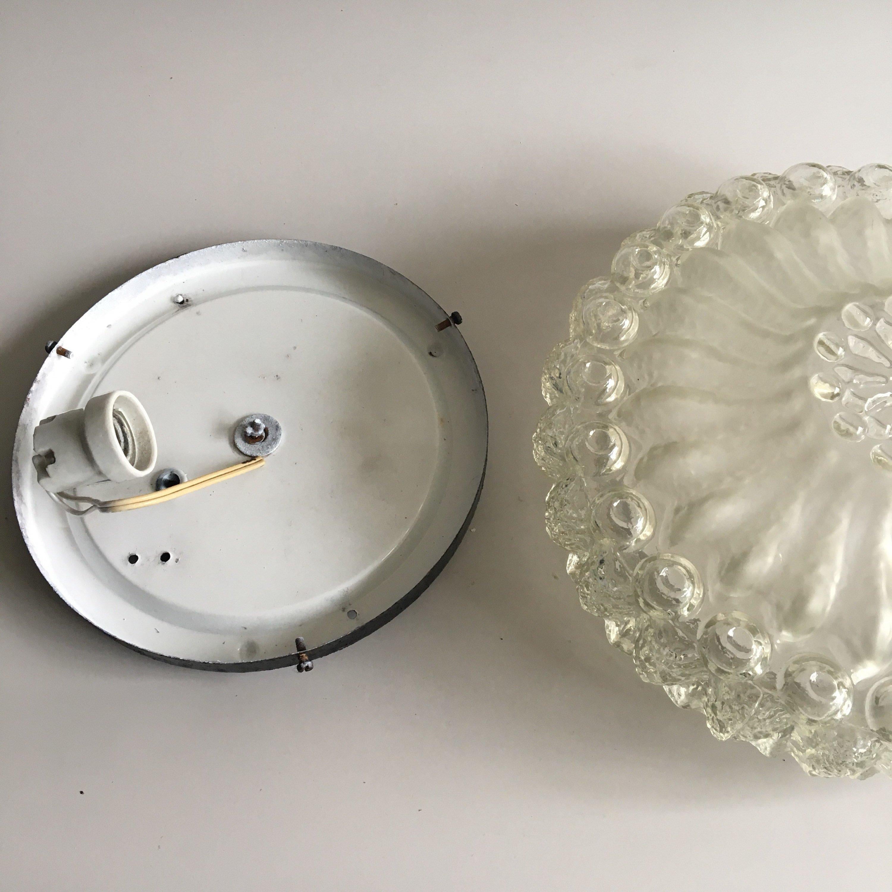 French Large Midcentury Bubble Ceiling Lamp or Sconce