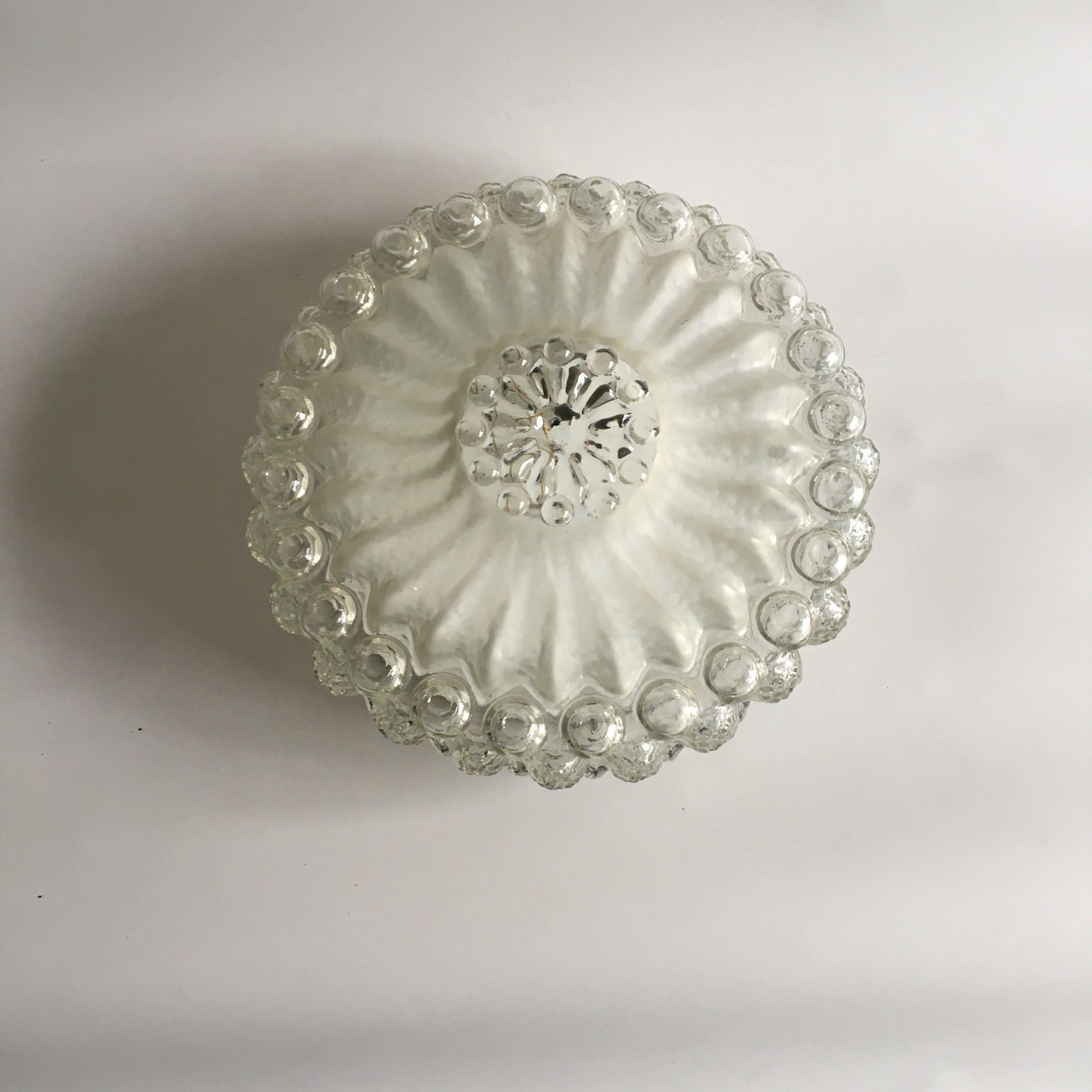 Glass Large Midcentury Bubble Ceiling Lamp or Sconce