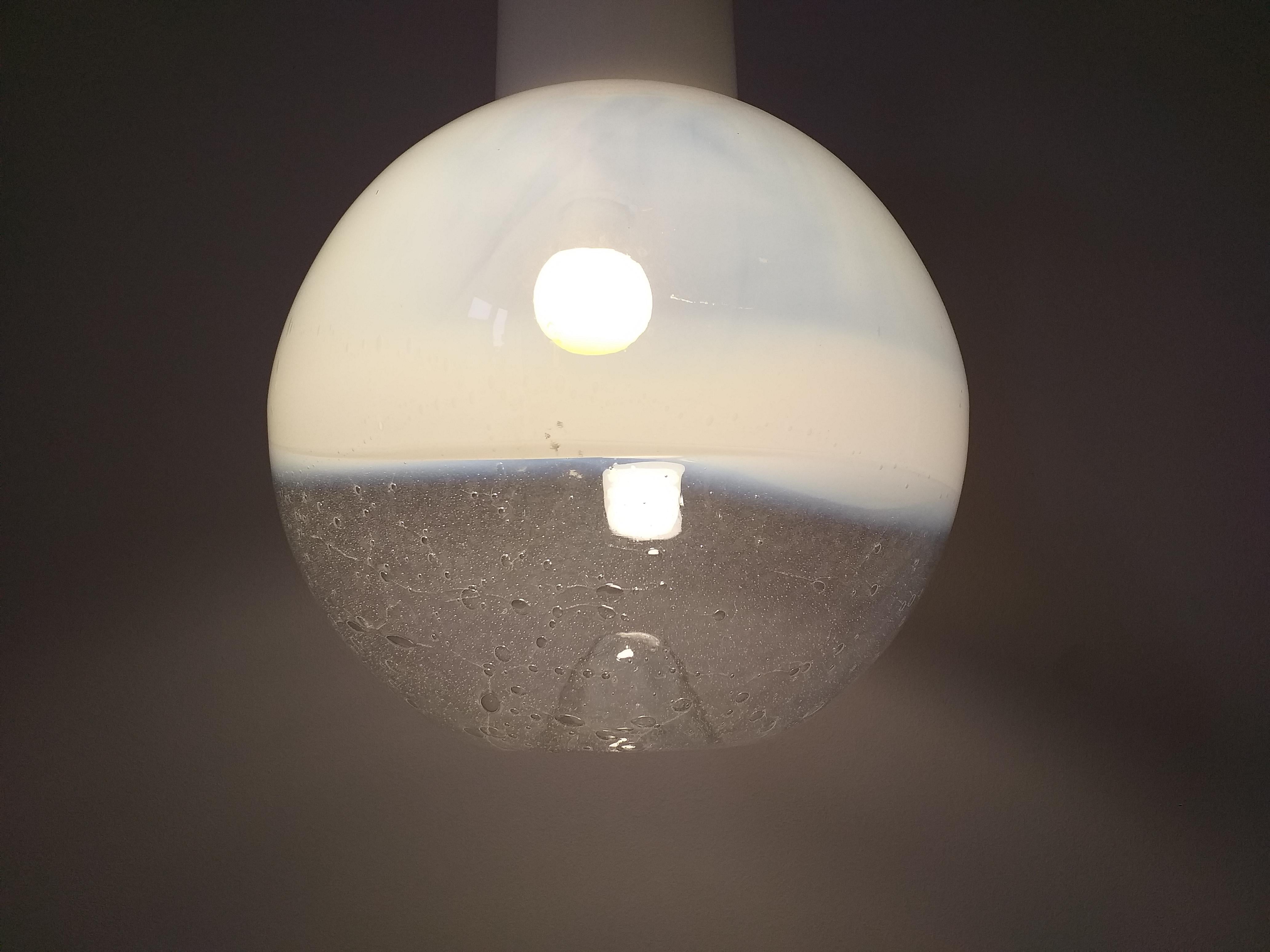 Large Midcentury Ceiling Lamp Murano, Flush Mount, Italy, 1970s For Sale 2