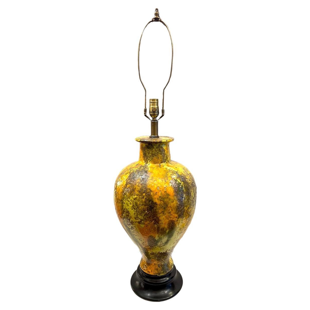 Large Midcentury Ceramic Lamp For Sale