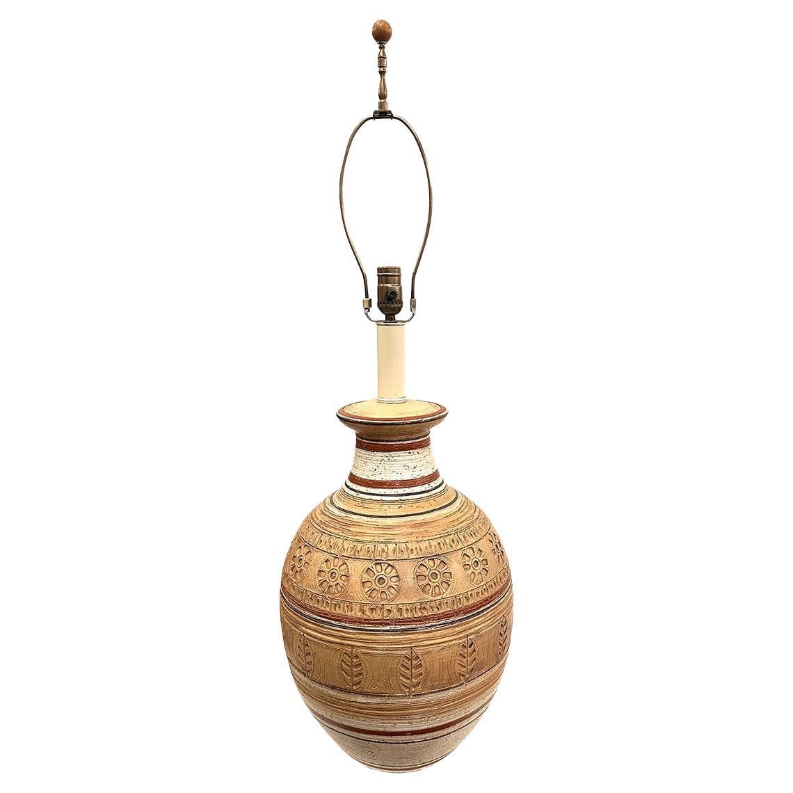 Large Midcentury Ceramic Lamp