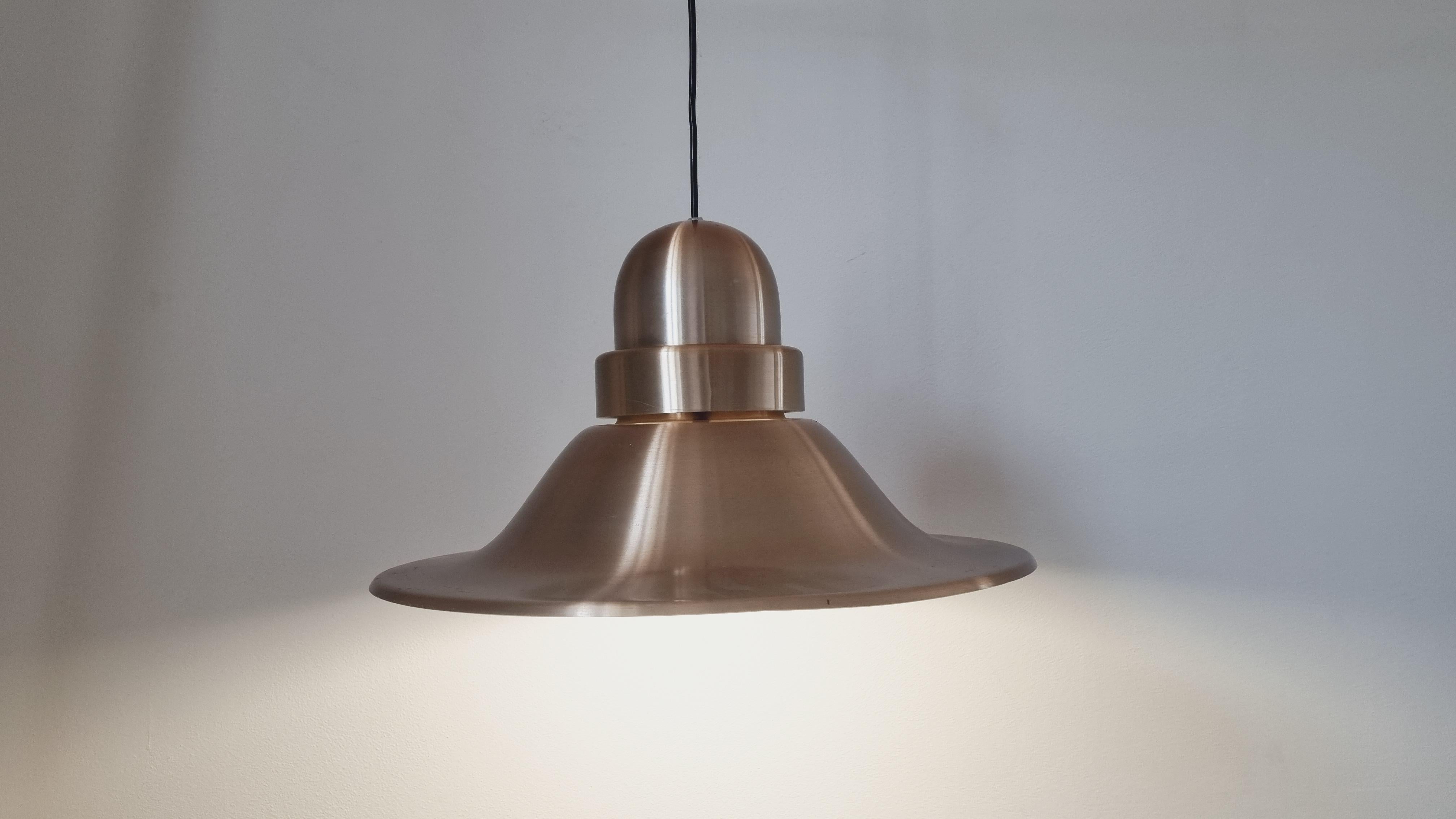 Large Midcentury Copper Pendant, Denmark, 1970s For Sale 4