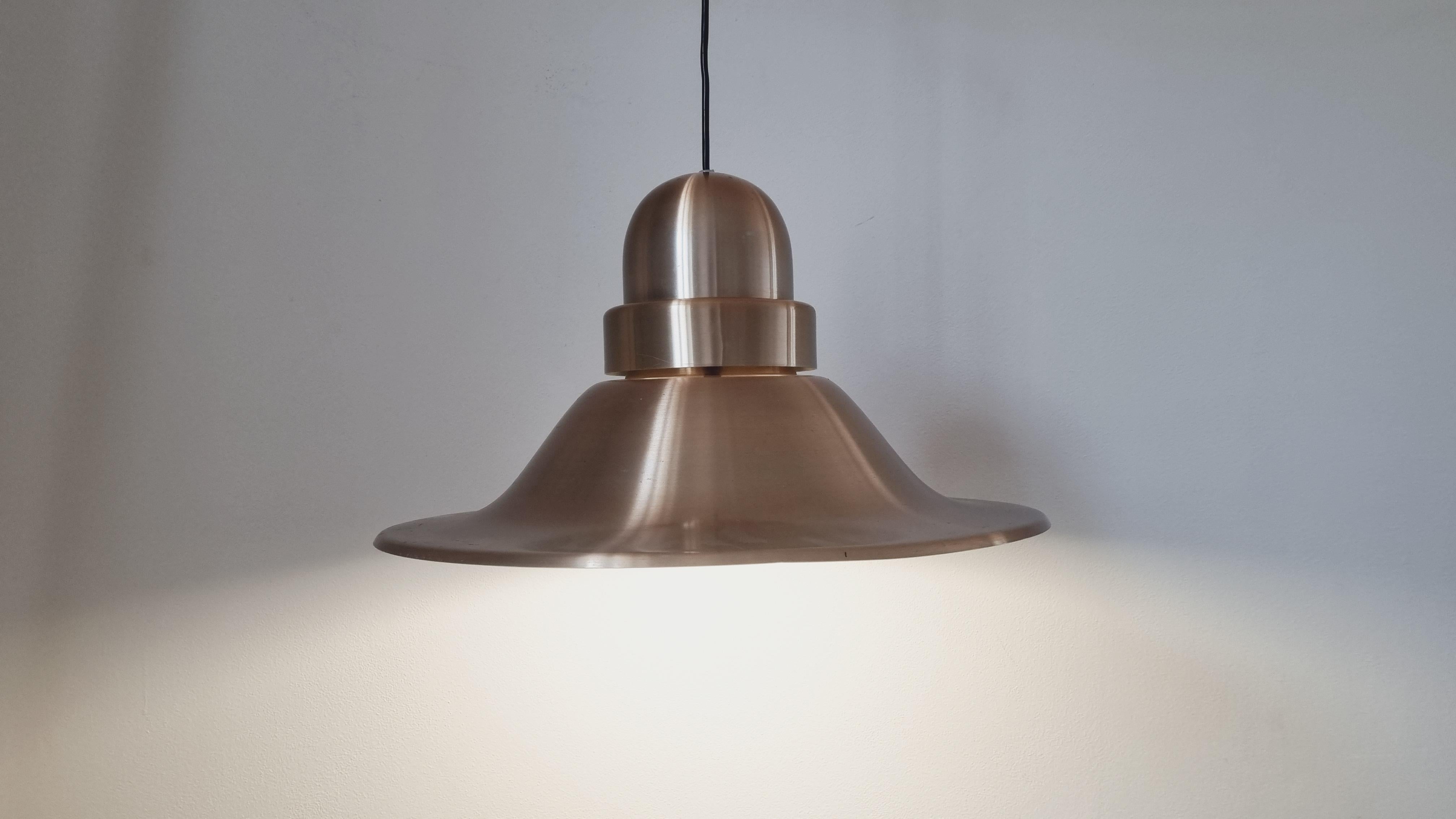 Large Midcentury Copper Pendant, Denmark, 1970s For Sale 6