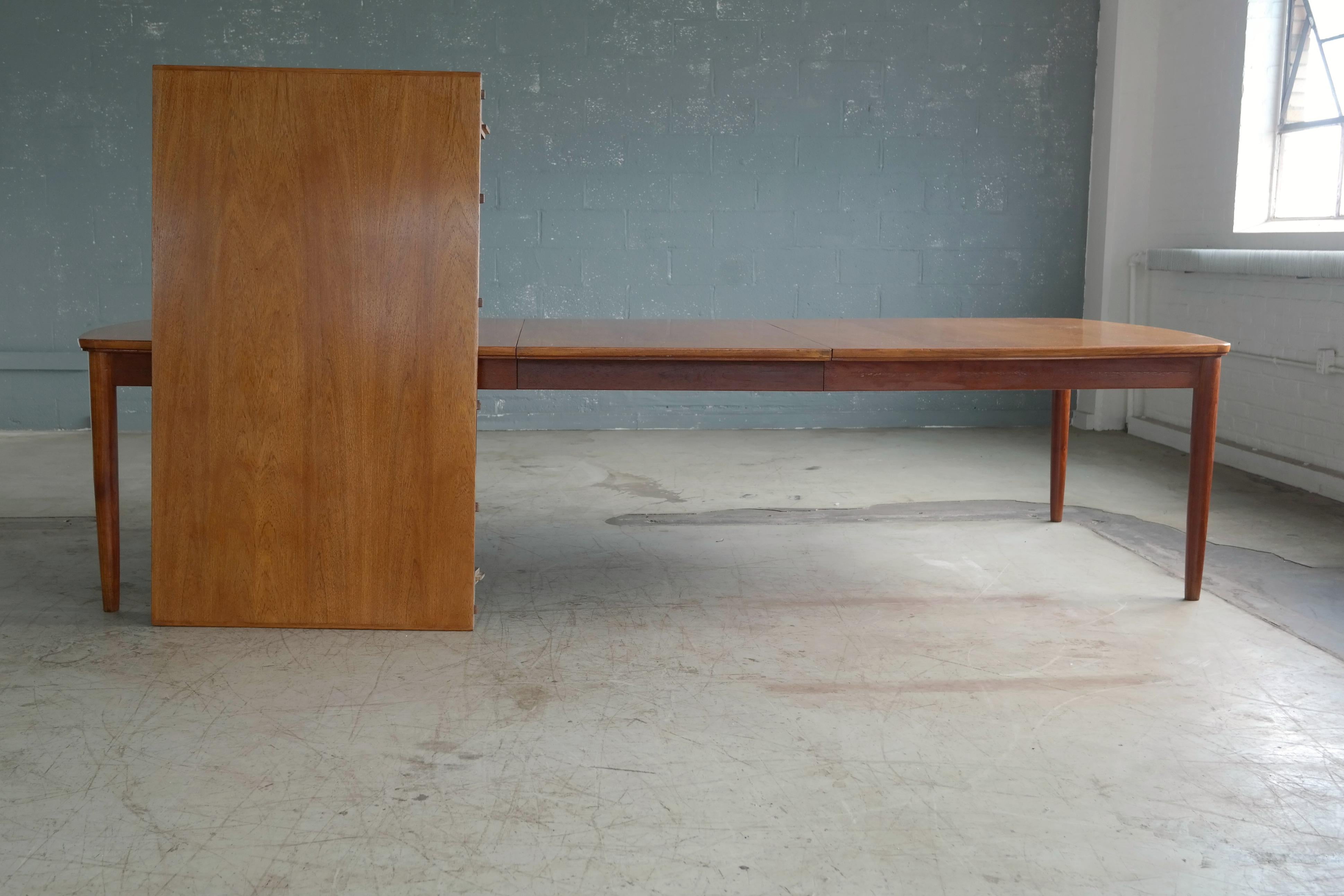 Mid-20th Century Large Midcentury Danish Sixteen Person Teak Dining or Conference Table