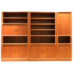 Vintage Large Midcentury Danish Teak Wall Unit by Niels Bach for Dyrlund, 1970s