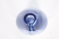 Large Midcentury Drop Vase in Blue Glass by Per Lütken, 1950s