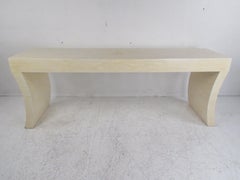 Large Midcentury Enrique Garcel Tessellated Bone Console Table