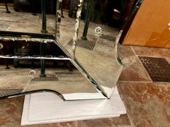 Large Mid-Century Etched Mirror