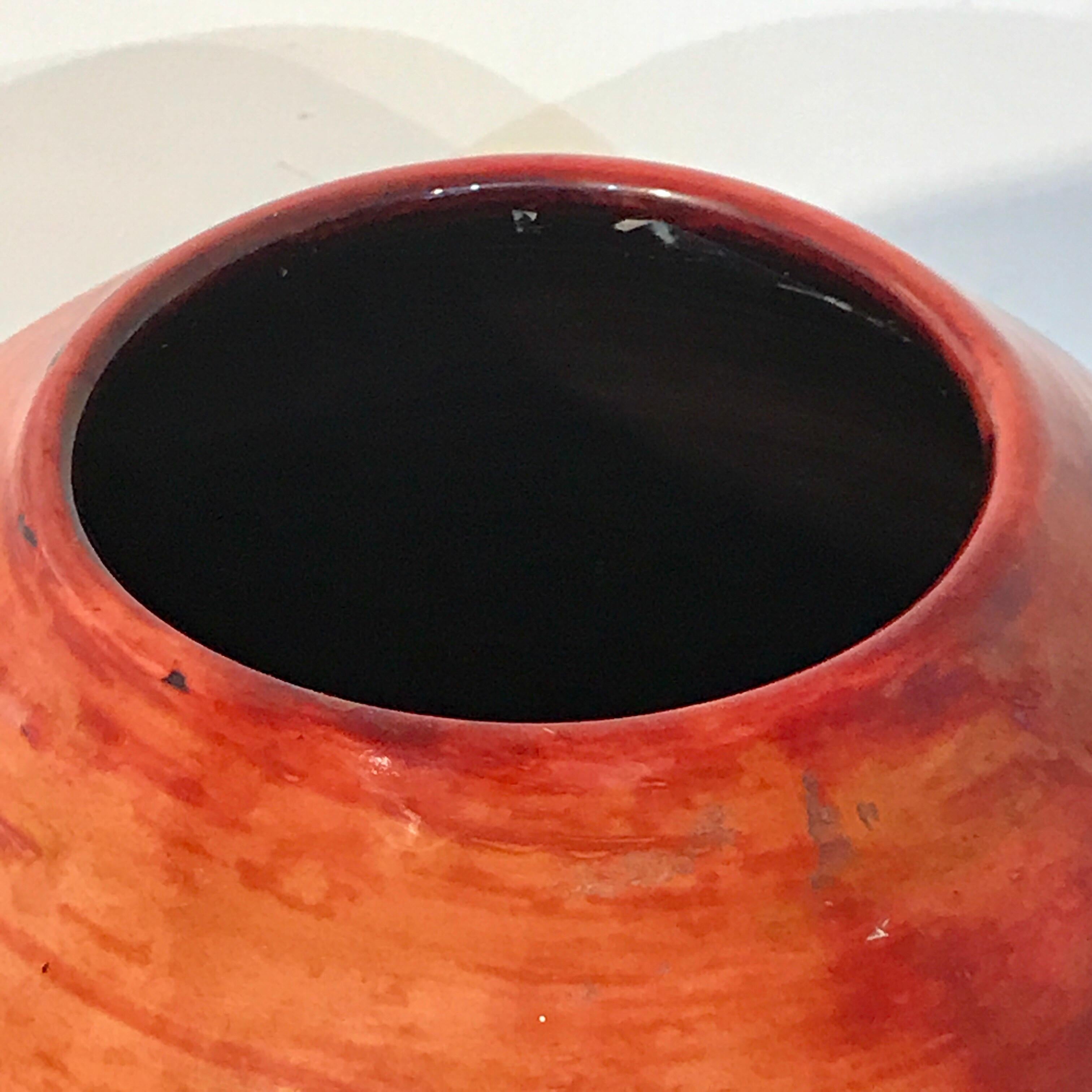 Modern Large Midcentury Flambé Vase, by Walter Moorcroft