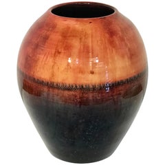 Large Midcentury Flambé Vase, by Walter Moorcroft