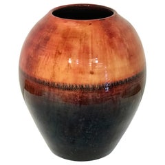 Large Midcentury Flambé Vase, by Walter Moorcroft