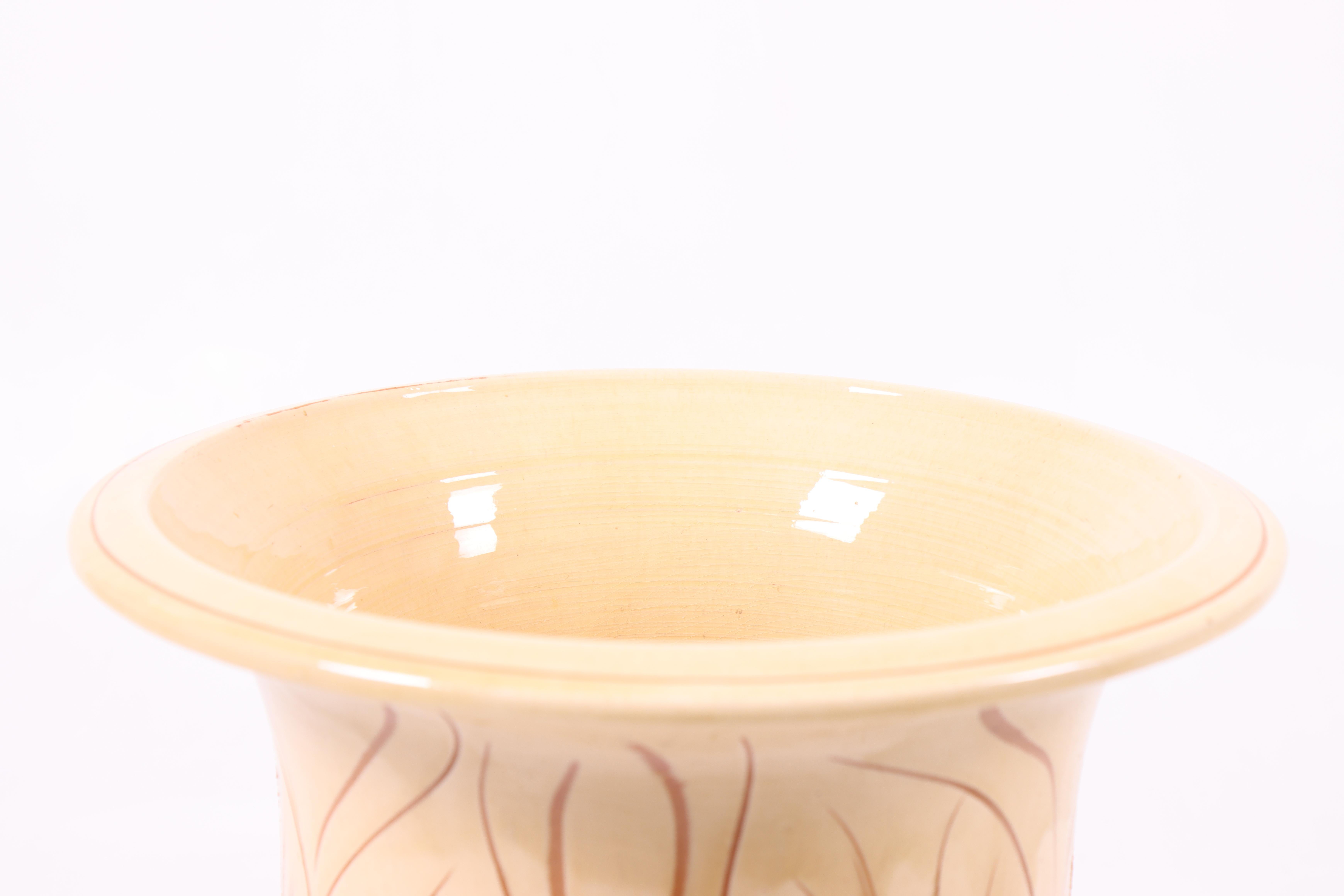 Scandinave moderne Grand vase de sol du milieu du siècle par Kähler, années 1940, design danois en vente