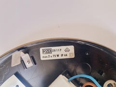 Large Midcentury Flush Mount Milchglas, RZB Leuchten, Deutschland, 1970er Jahre