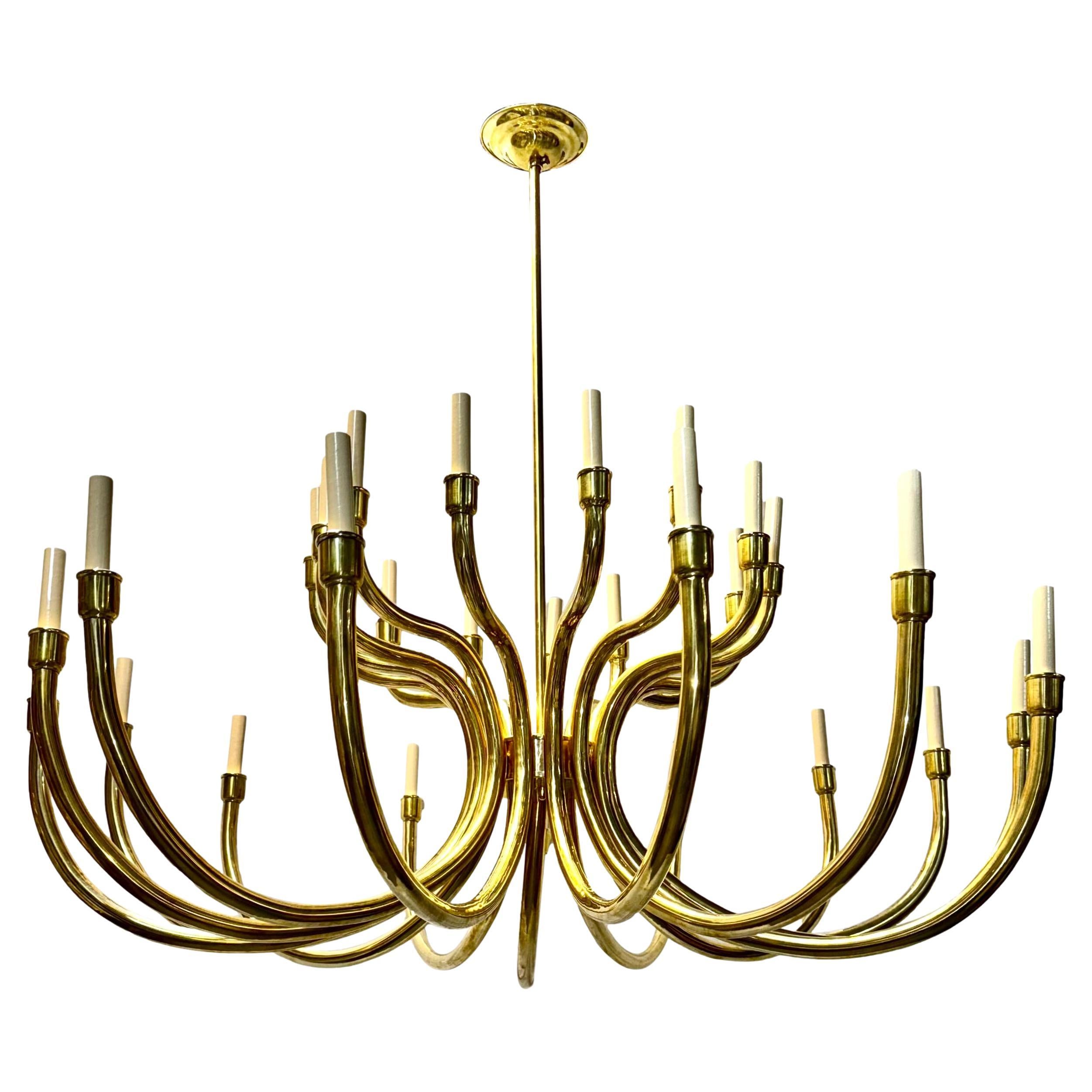 Large Midcentury French Chandelier For Sale