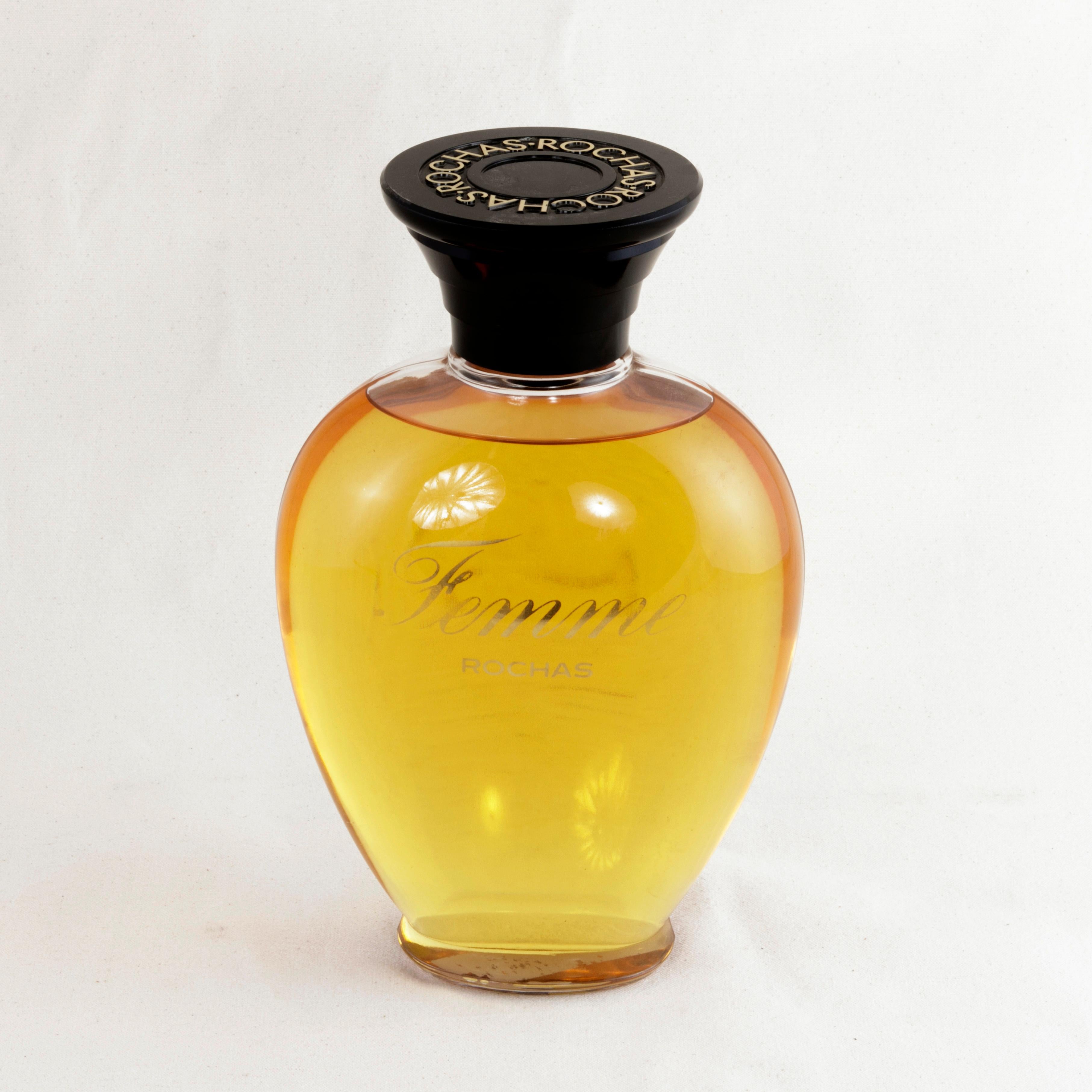 Large Midcentury French Vintage Glass Glass & Amber Vintage Factice Fragrance