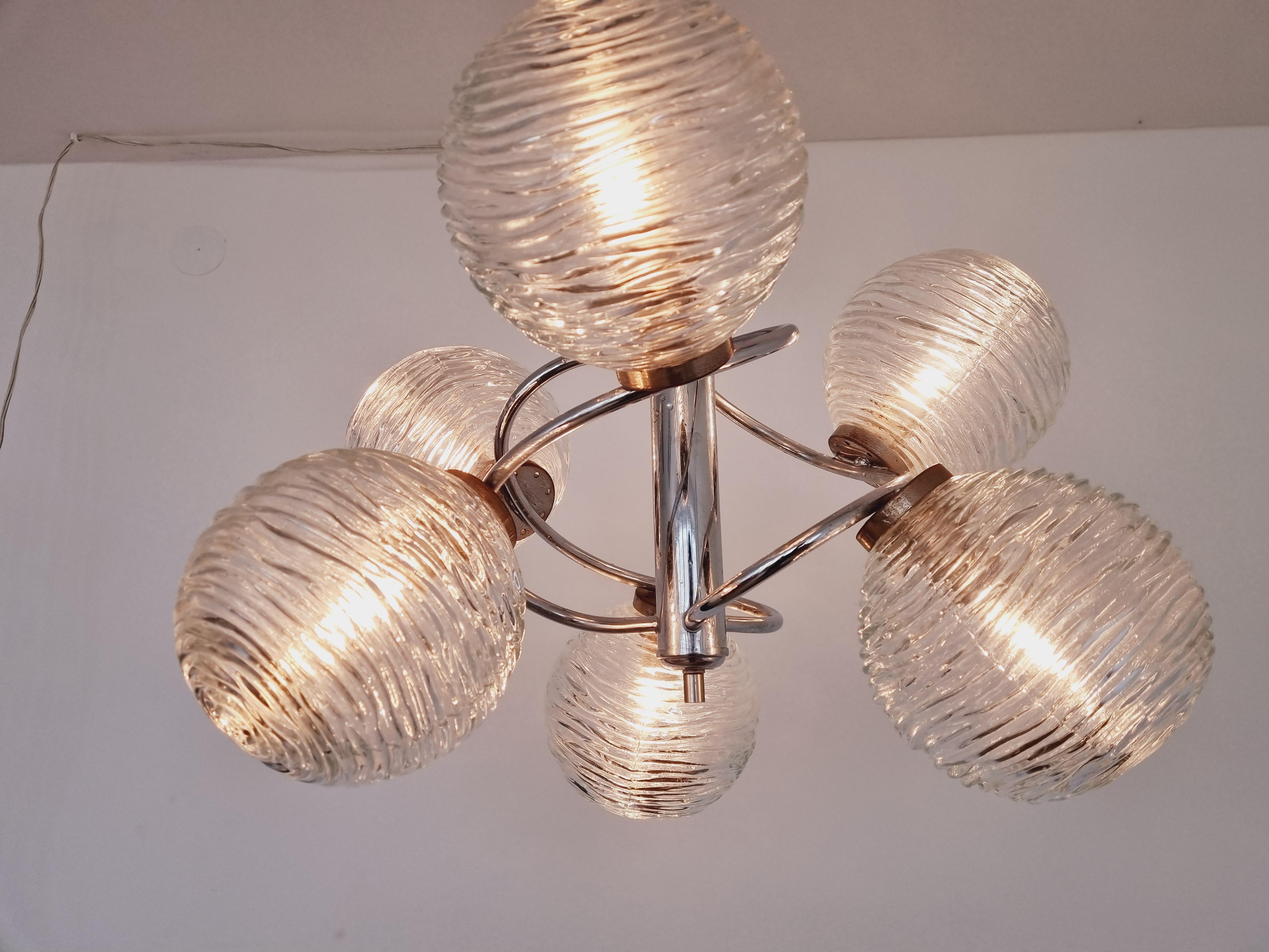 Large Midcentury Galaxy Sputnik Chandelier, Germany, 1970s In Good Condition For Sale In Praha, CZ