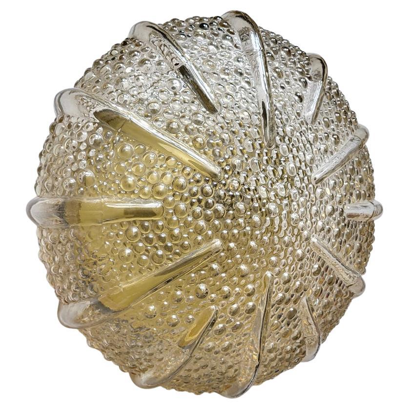 Plafoniera o applique in vetro ambrato tedesco del Medioevo, anni '60