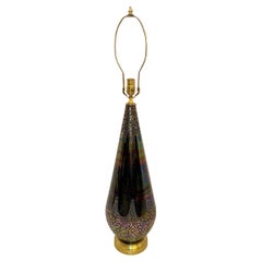 Large Midcentury Glass Lamp