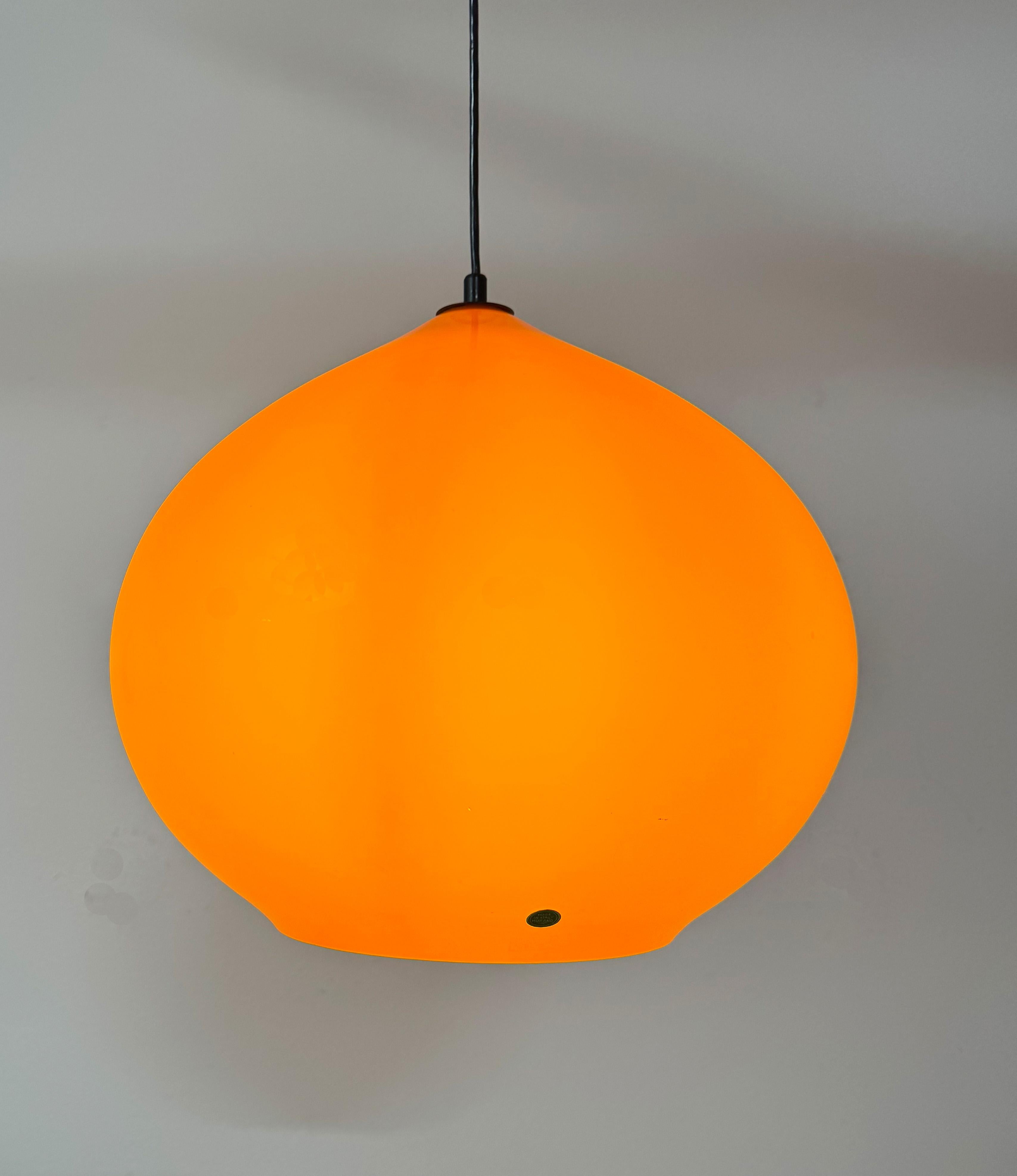 Large Midcentury Glass Pendant by Alessandro Pianon for Vistosi en vente 5